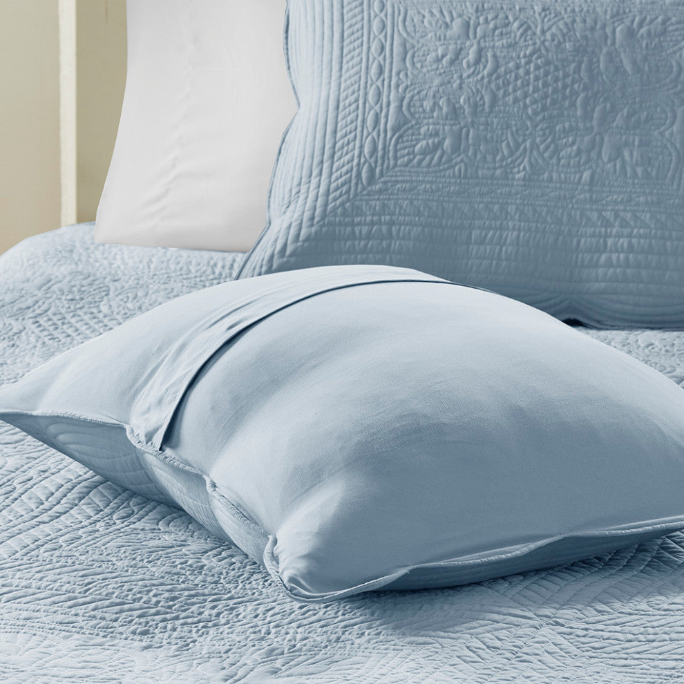 Madison Park Tuscany 3 Piece Reversible Scalloped Edge Quilt Set