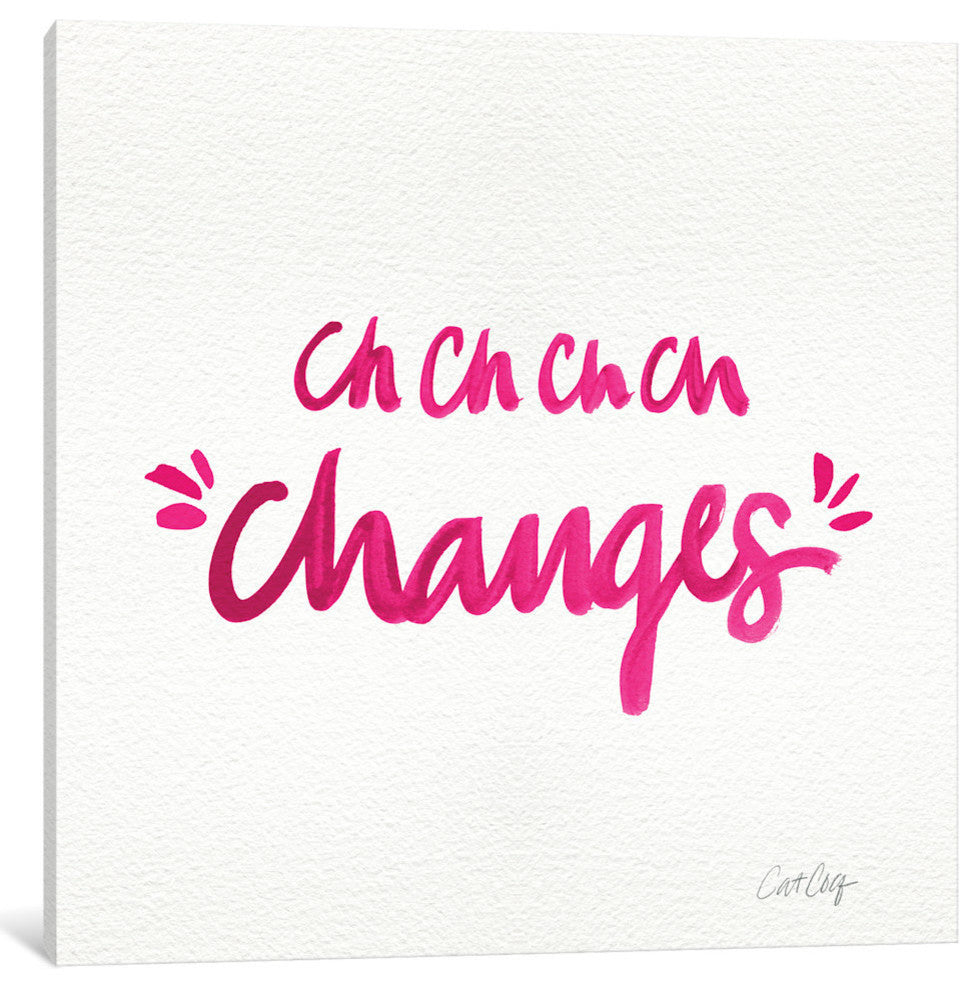 "Changes Pink Artprint" by Cat Coquillette, 18x18x1.5