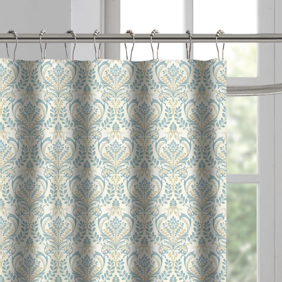 Damask Blue Vince Shower Curtain, 72"x72"