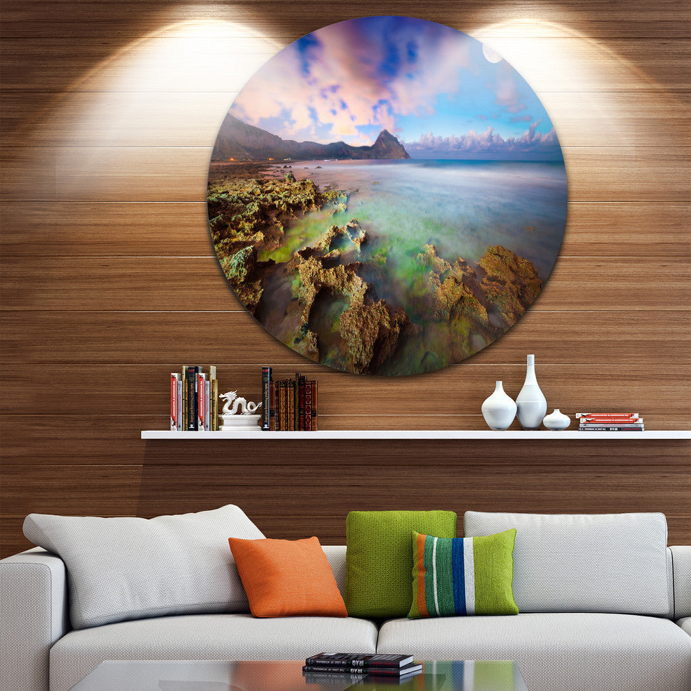 Monte Cofano Reserve, Landscape Photography Disc Metal Wall Art, 23"