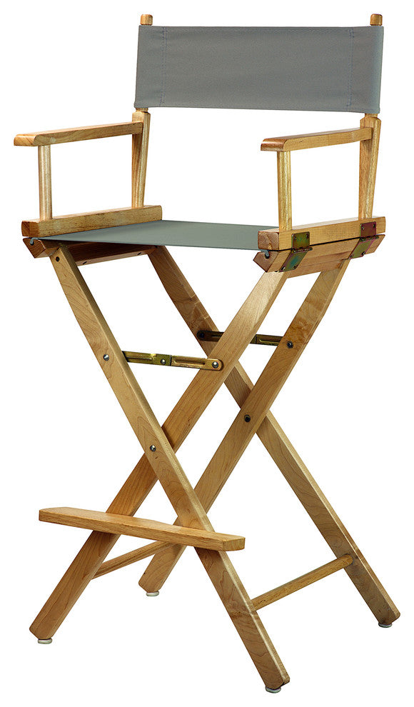 030" Director's Chair Natural Frame-White Canvas