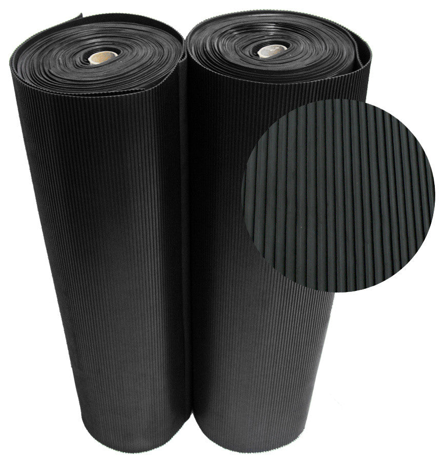 Ramp Cleat Non-Slip Outdoor Rubber Mats, 1/8 Thick, 3'x10' Floor Mat