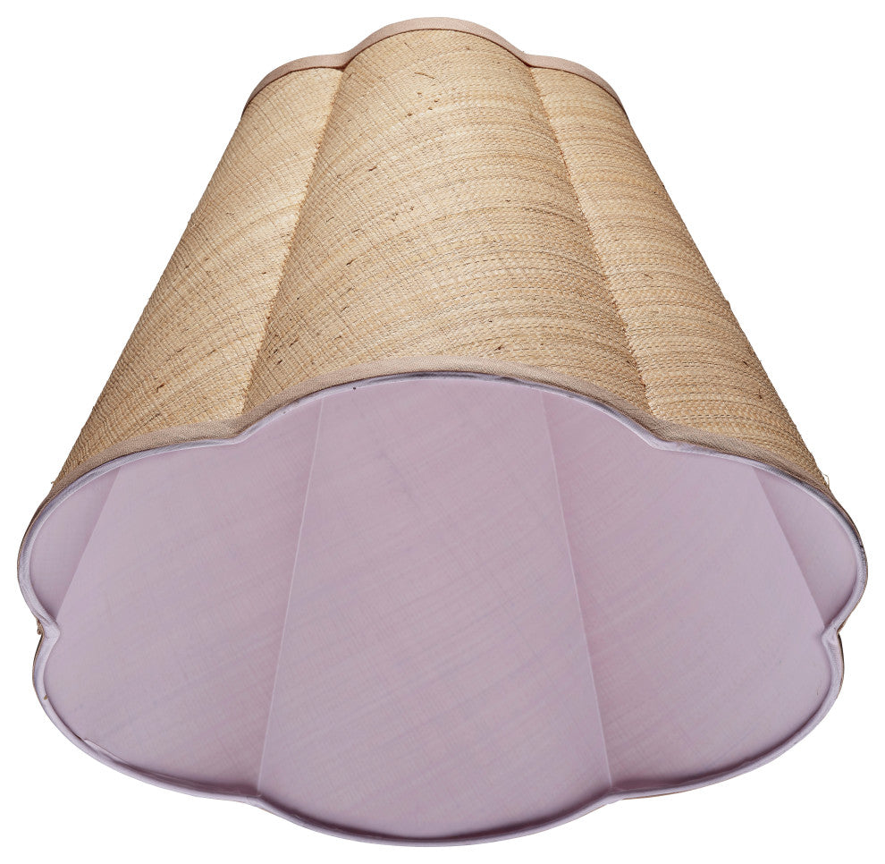 Scalloped Lamp Shade, Raffia, Large
