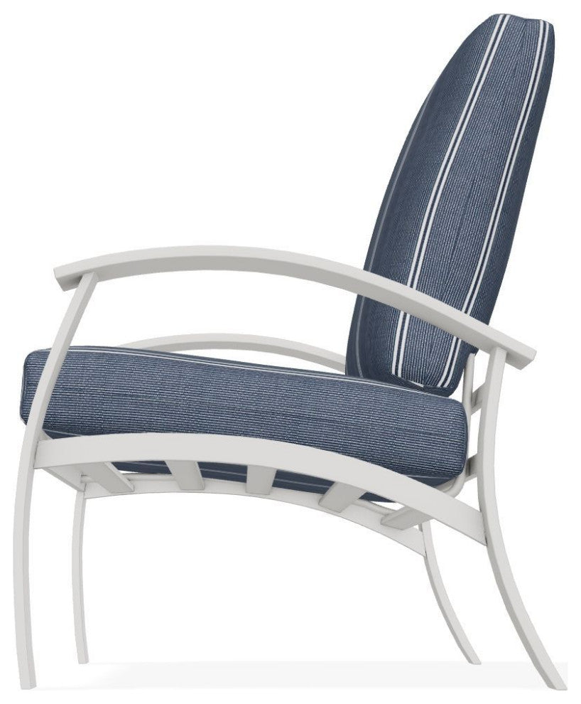 Belle Isle Cushion Deep Seating Outdoor Armchair, Equal Ink/Snow