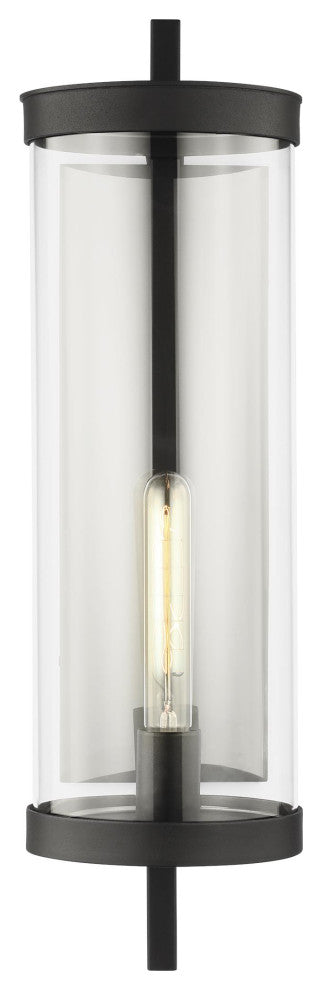 Eastham Large Wall Lantern, Textured Black