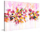 "Blossoming Love" by Julie Joy Painting Print Wrapped Canvas, 18x12