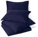 100% Microfiber Solid 3PC Duvet Cover Set, Navy, King/Cal King