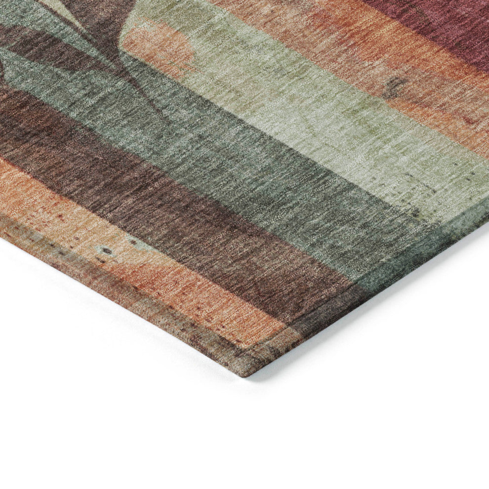 Machine Washable Indoor/Outdoor Chantille ACN1871 Clay 8' x 10' Rug
