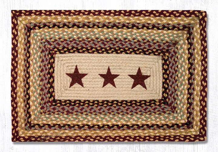 Burgundy Stars Oblong Patch 20"x30"