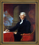Gilbert Stuart Thomas Jefferson Framed Premium Canvas Print, 20"x25"