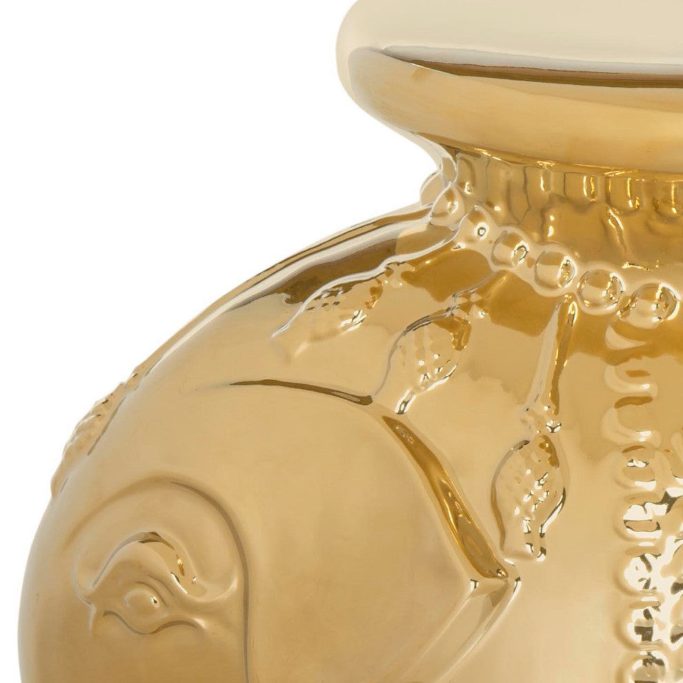 Safavieh Ceramic Elephant Stool, Gold