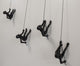 Climbing Man Wall Art, Set of 4, Choco Black