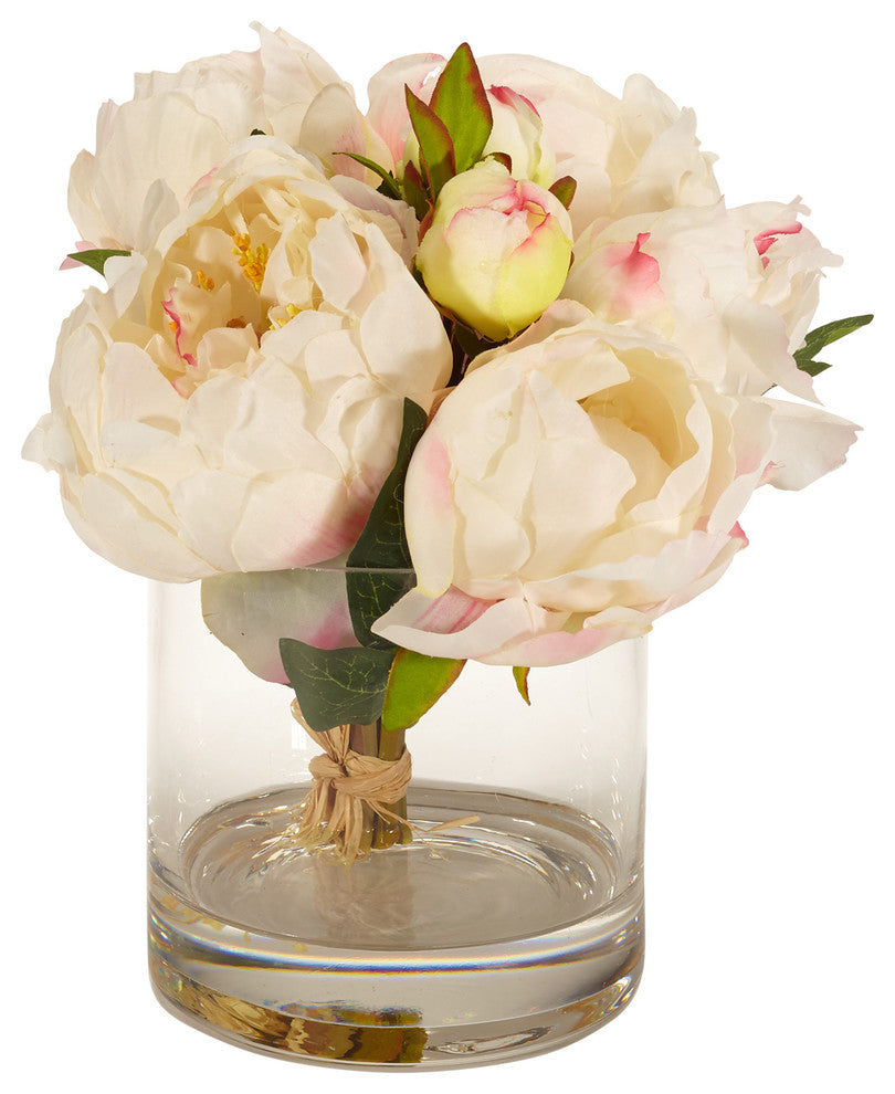 Fresh Cut Faux Peony, Cream