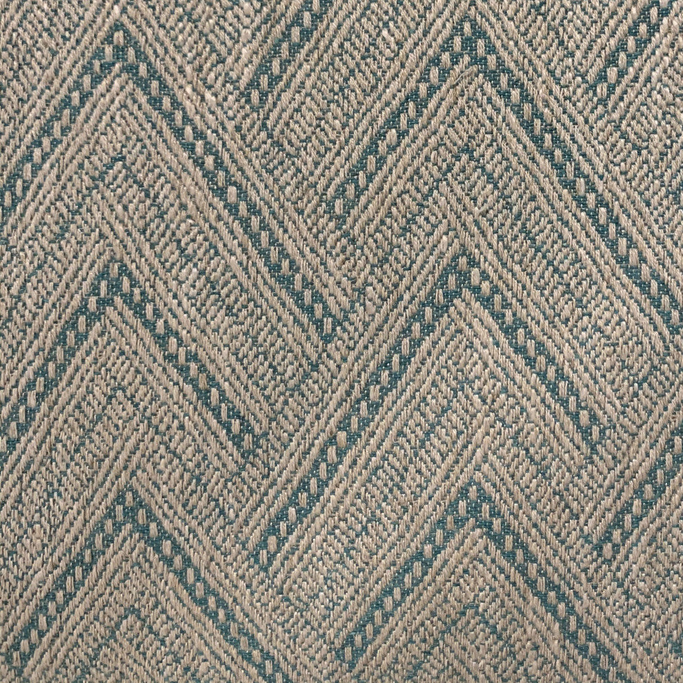 Plutus Blue Triangles Abstract Luxury Throw Pillow, 18"x18"