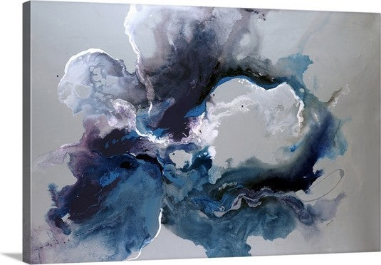 "Cerulean waters" Canvas Art, 24"x16"