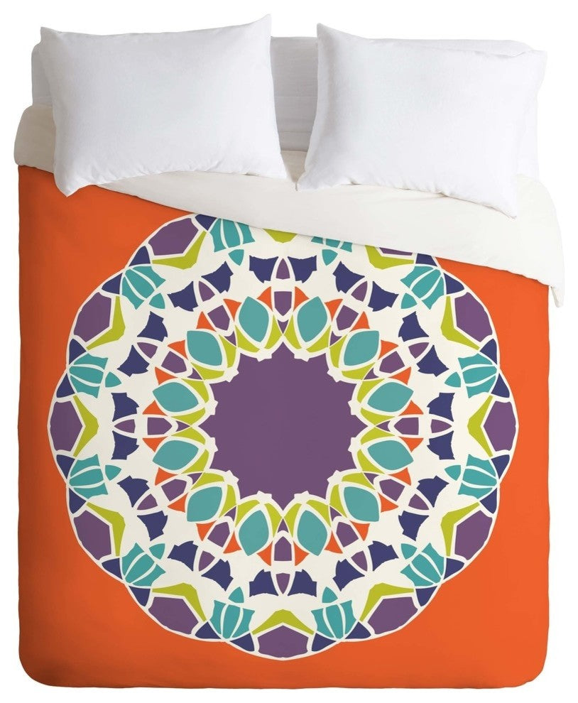 Deny Designs Karen Harris Mod Medallion Mulberry Duvet Cover - Lightweight