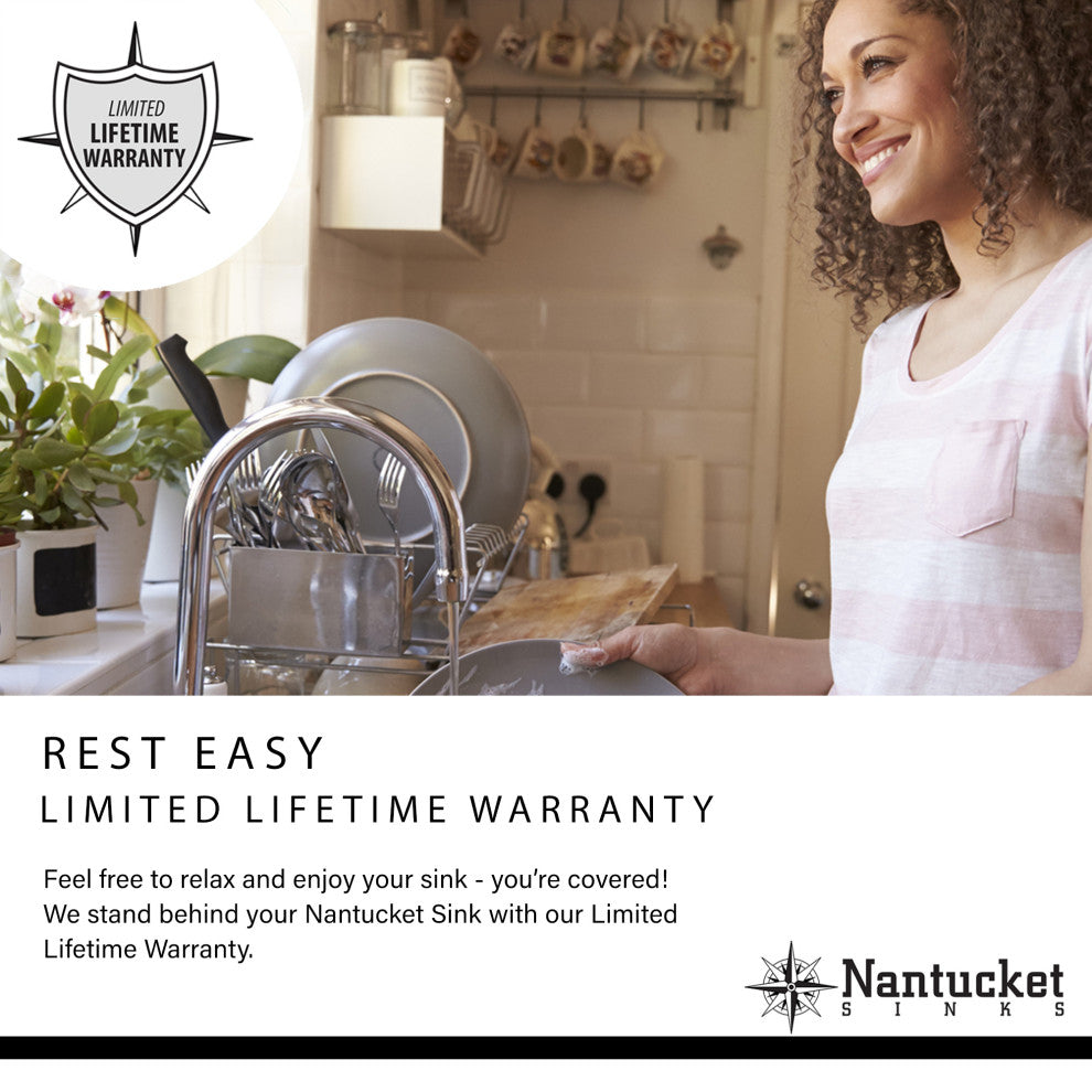 Nantucket Rectangle Undermount Bar and Prep Sink, 18 Gauge, 18.5"x15"x8"