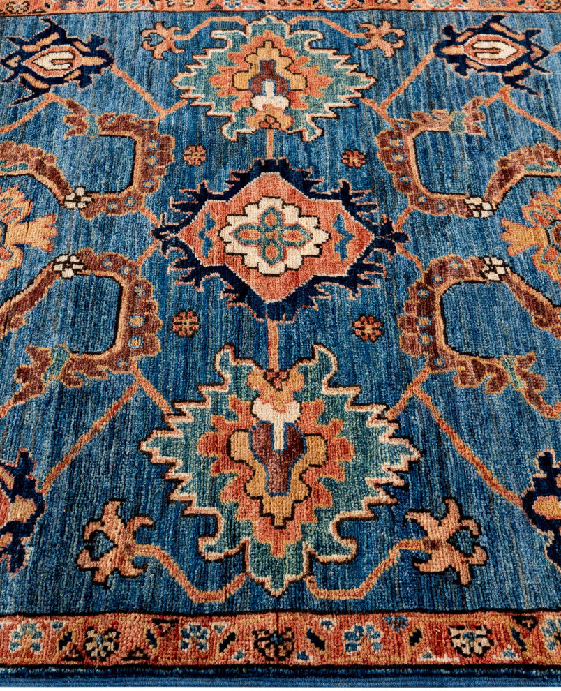 Serapi One-of-a-Kind Hand-Knotted Area Rug Light Blue, 3'2" x 4'11"