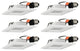 6 Pack Sunlite 9 Watt Led Retrofit Downlight, Dimmable, Medium Base, Cool White