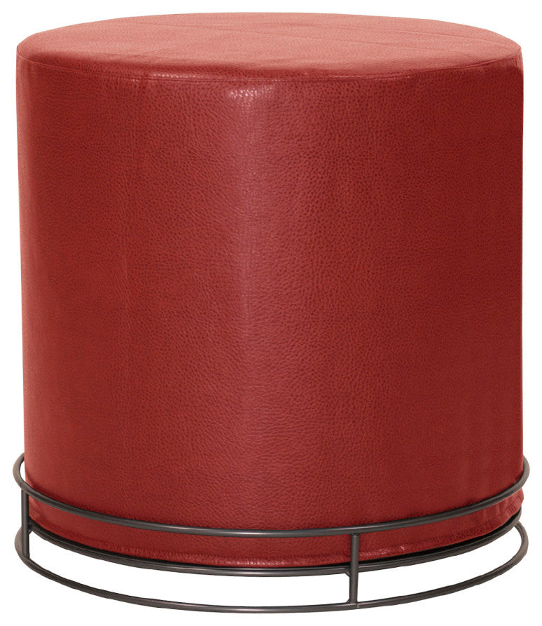 No Tip Cylinder Ottoman With Cover, Avanti Apple