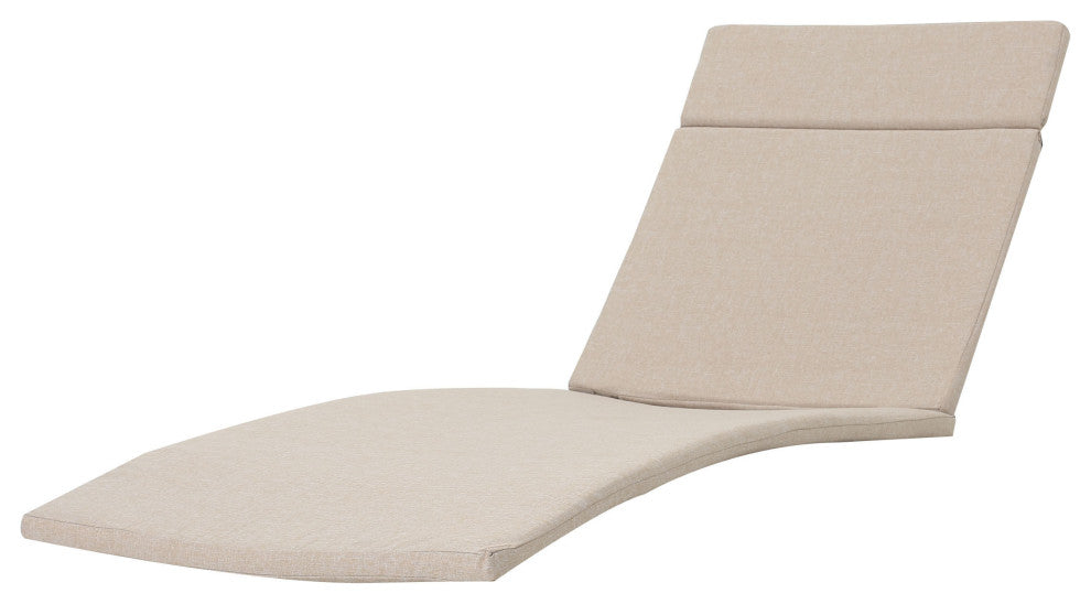 GDF Studio Soleil Outdoor Chaise Lounge Cushion, Textured Beige