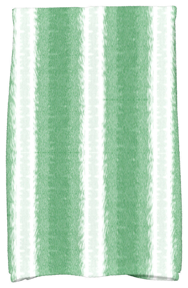 Sea Lines, Stripe Print Hand Towel, Green