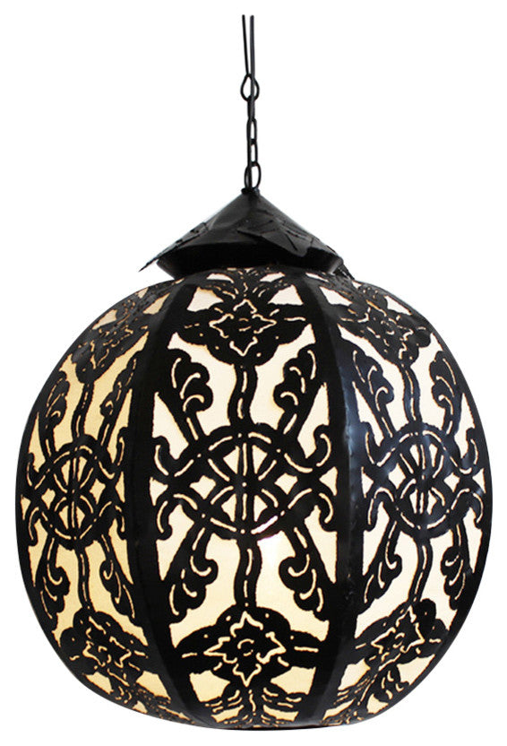Metal Work Globe Lantern, Medium