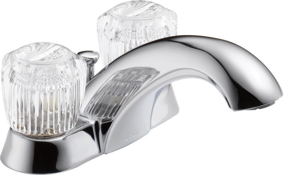 Delta Classic Two Handle Centerset Bathroom Faucet, Chrome, 2522LF-MPU