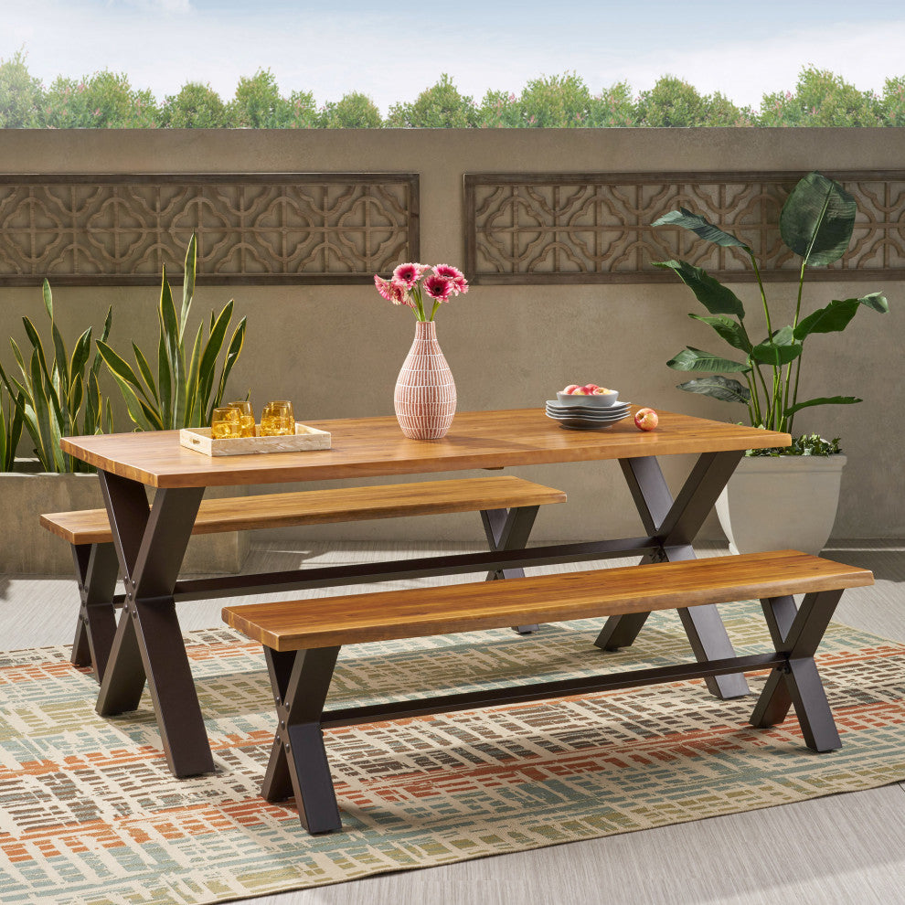 GDF Studio 3-Piece Laurel Outdoor Dining Set
