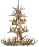 Whitetail Deer Tall Spruce Antler Chandelier Light, Extra Large, No Shades