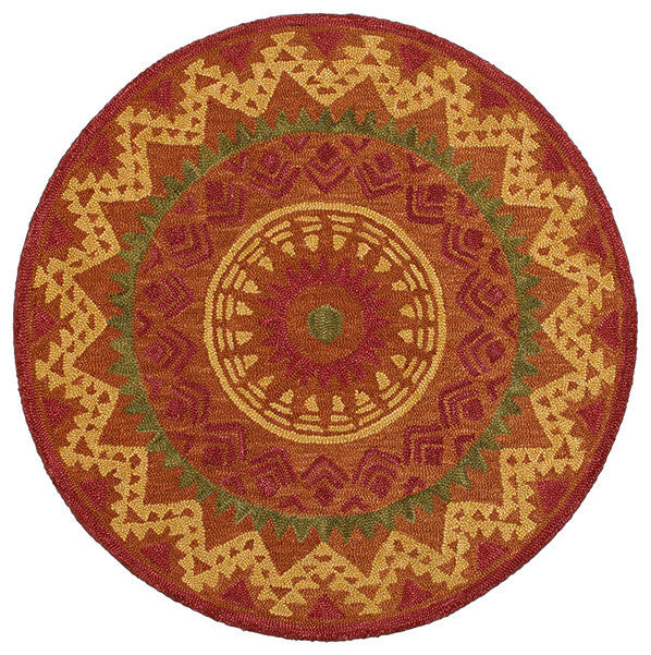 Southwestern Medallion Area Rug, 4' Round
