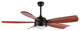 Safavieh DuRounden Led Lt 57" Ceiling Fan, Black