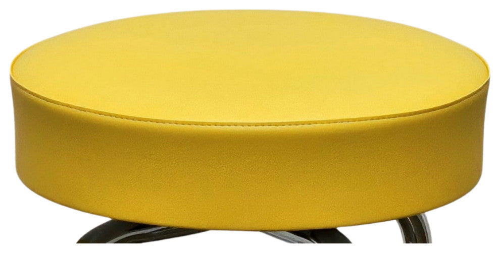 Retro Home Single Ring 30" Swivel Bar Stool, Yellow