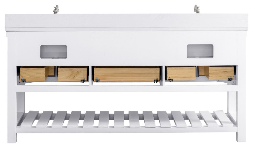 Wesley 72" Bathroom Vanity, White