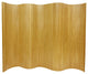 6' Tall Bamboo Wave Screen, Natural