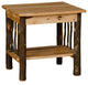 Hickory Log End Table, All Hickory