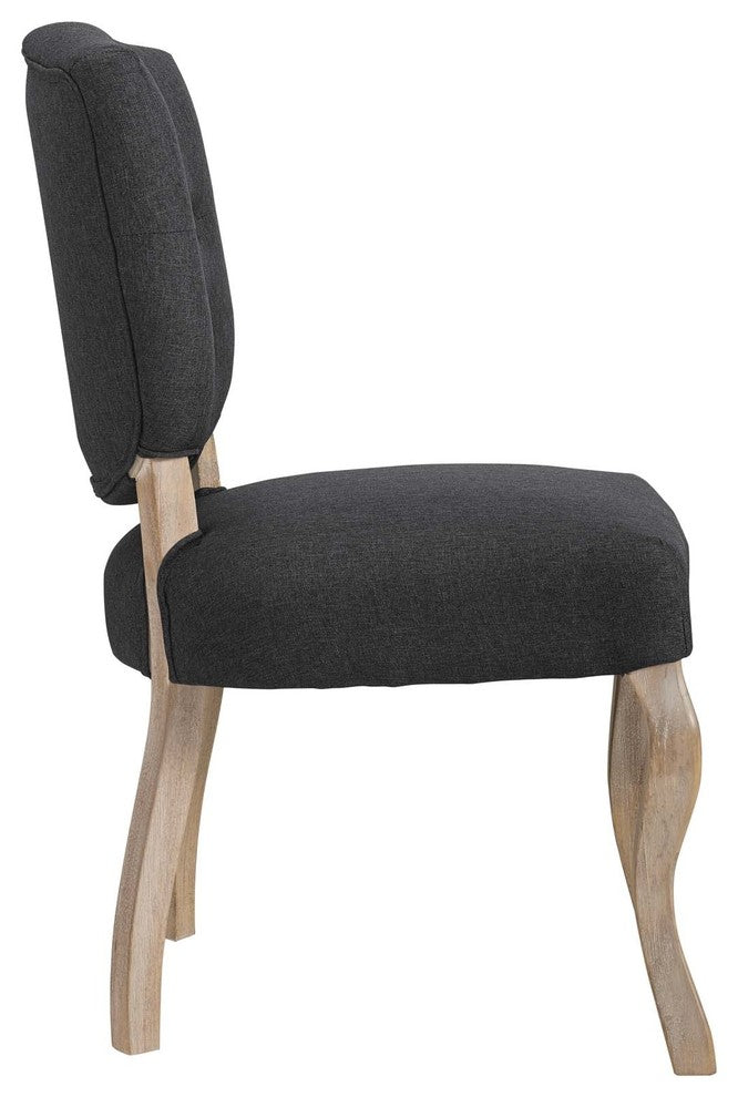 Array Vintage French Upholstered Dining Side Chair, Gray