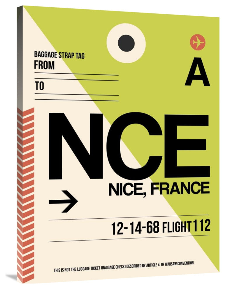 "NCE Nice Luggage Tag 2" Fine Art Print