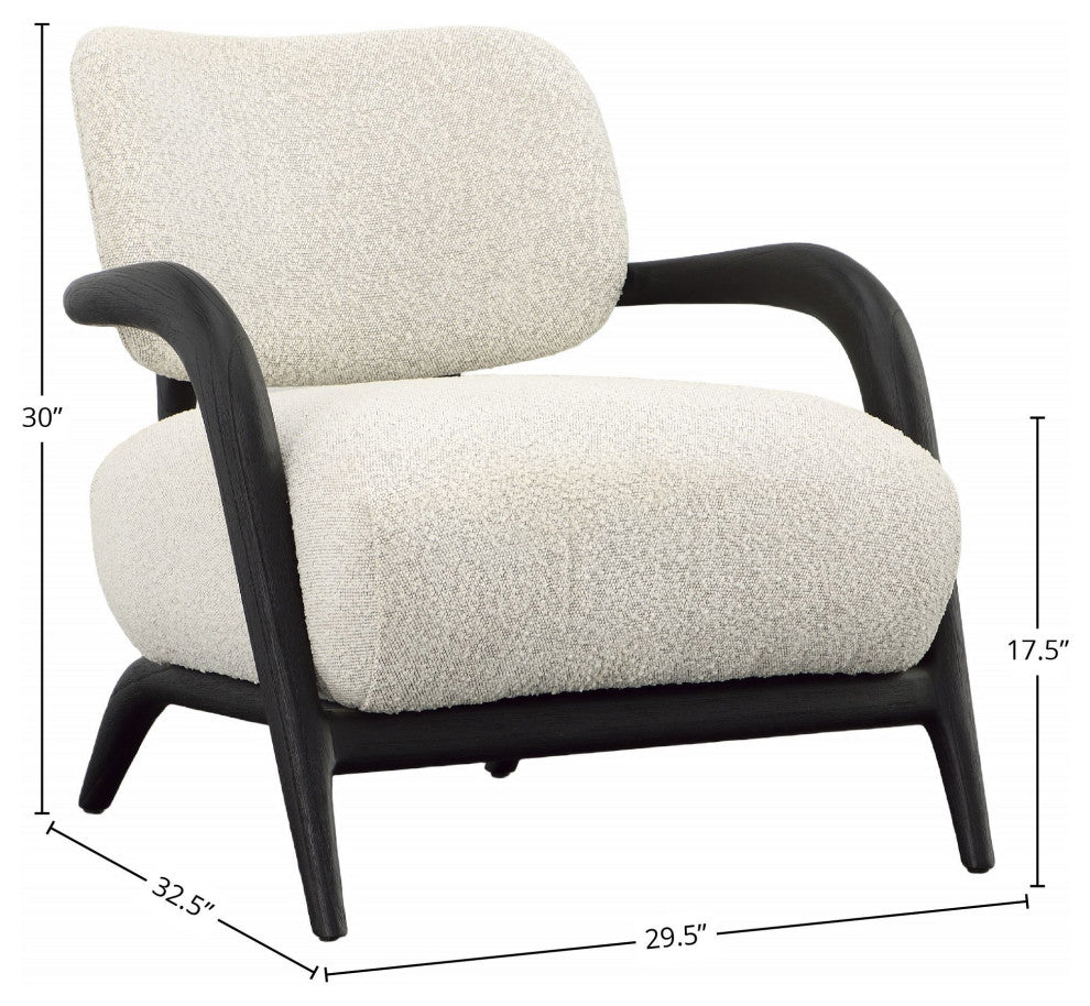 Alford Boucle Upholstered Occasional Chair, Ivory