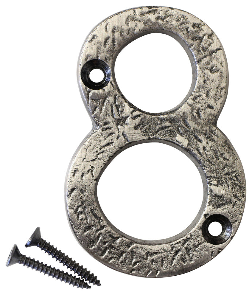 RCH Hardware Iron Rustic Country House Number, 3-Inch, Various Finishes, Antique