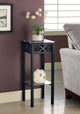 Accent Table - Black Metal With Tempered Glass
