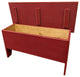 Wooden Storage Bench, Old Red
