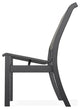 Leeward Sling Stackable Outdoor Dining Chair, Storm/Black