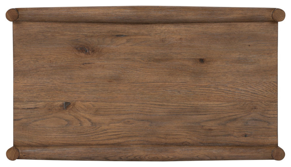 Glenview Nightstand Weathered Oak, Weathered Oak Veneer, Aged Bronze