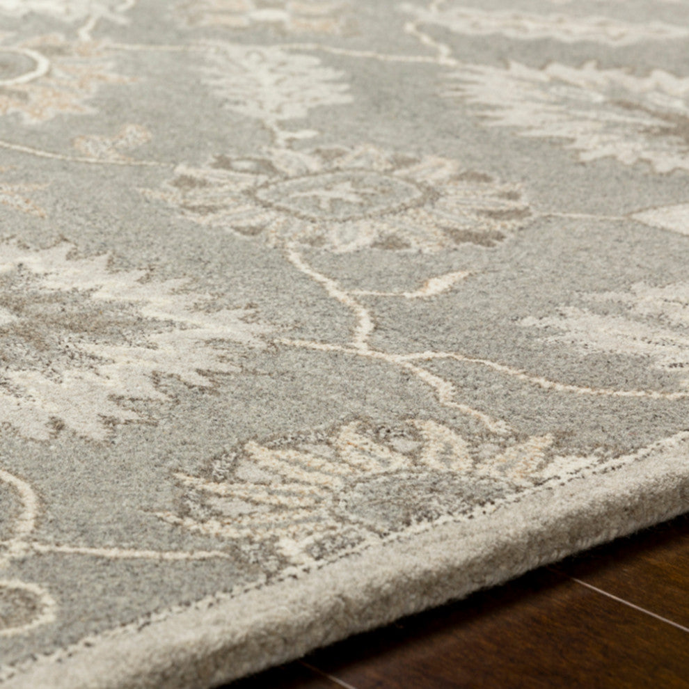 Surya Caesar CAE-1198 Traditional Area Rug, Charcoal, 3' x 12' Runner