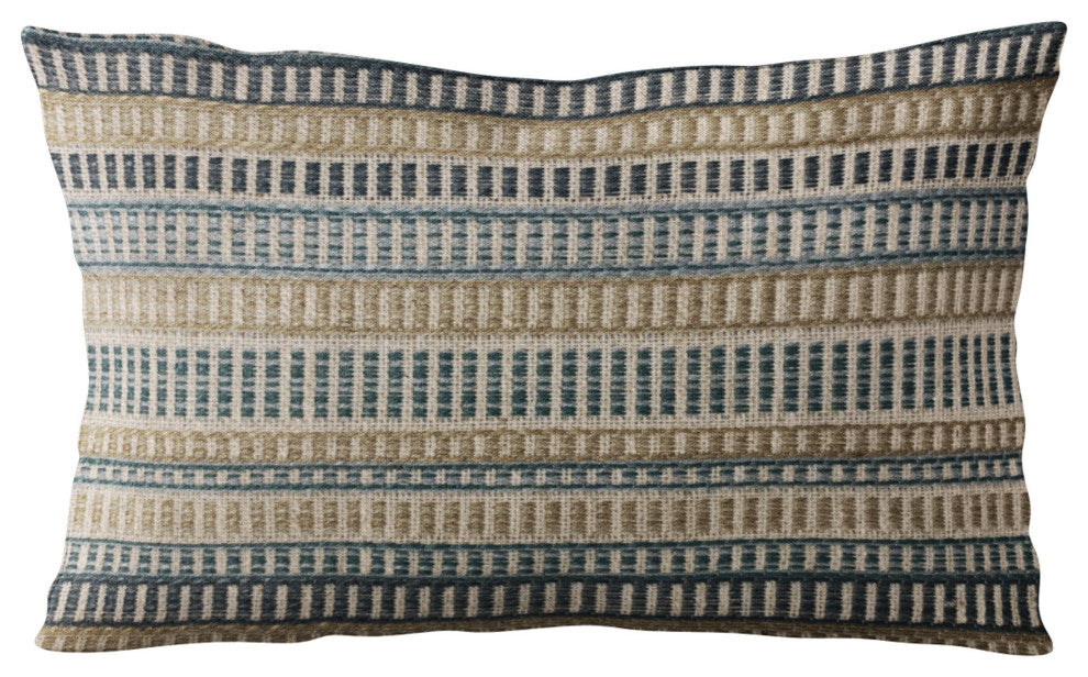 Plutus Blue Strings Stripe Luxury Throw Pillow, 24"x24"