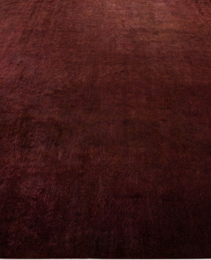 Overdyed One-of-a-Kind Hand-Knotted Area Rug Red, 8' 0" x 10' 4"