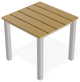 21" Square Rustic Outdoor End Table, Snow