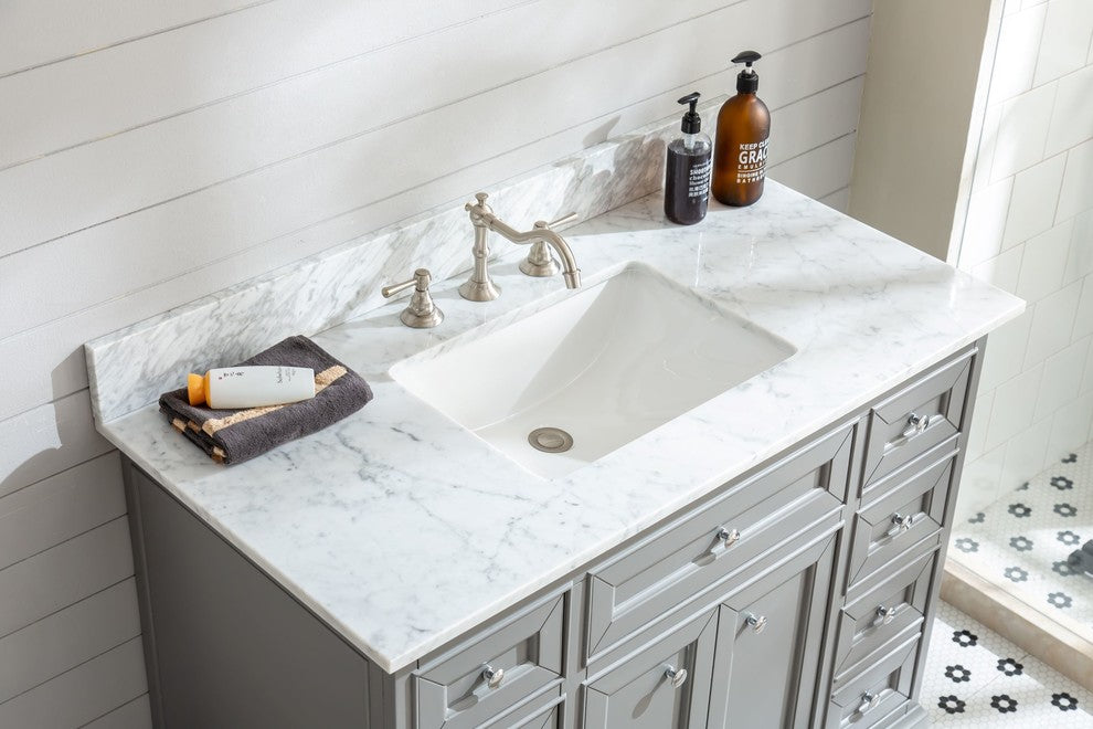 South Bay 43" Bathroom Vanity, Gray Finish