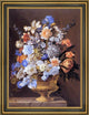 II Jacques Bailly Bouquet of Flowers Framed Premium Canvas Print, 16"x24"